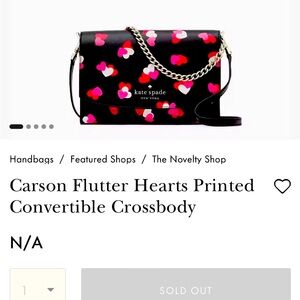 Kate Spade Flutter Hearts Purse Crossbody